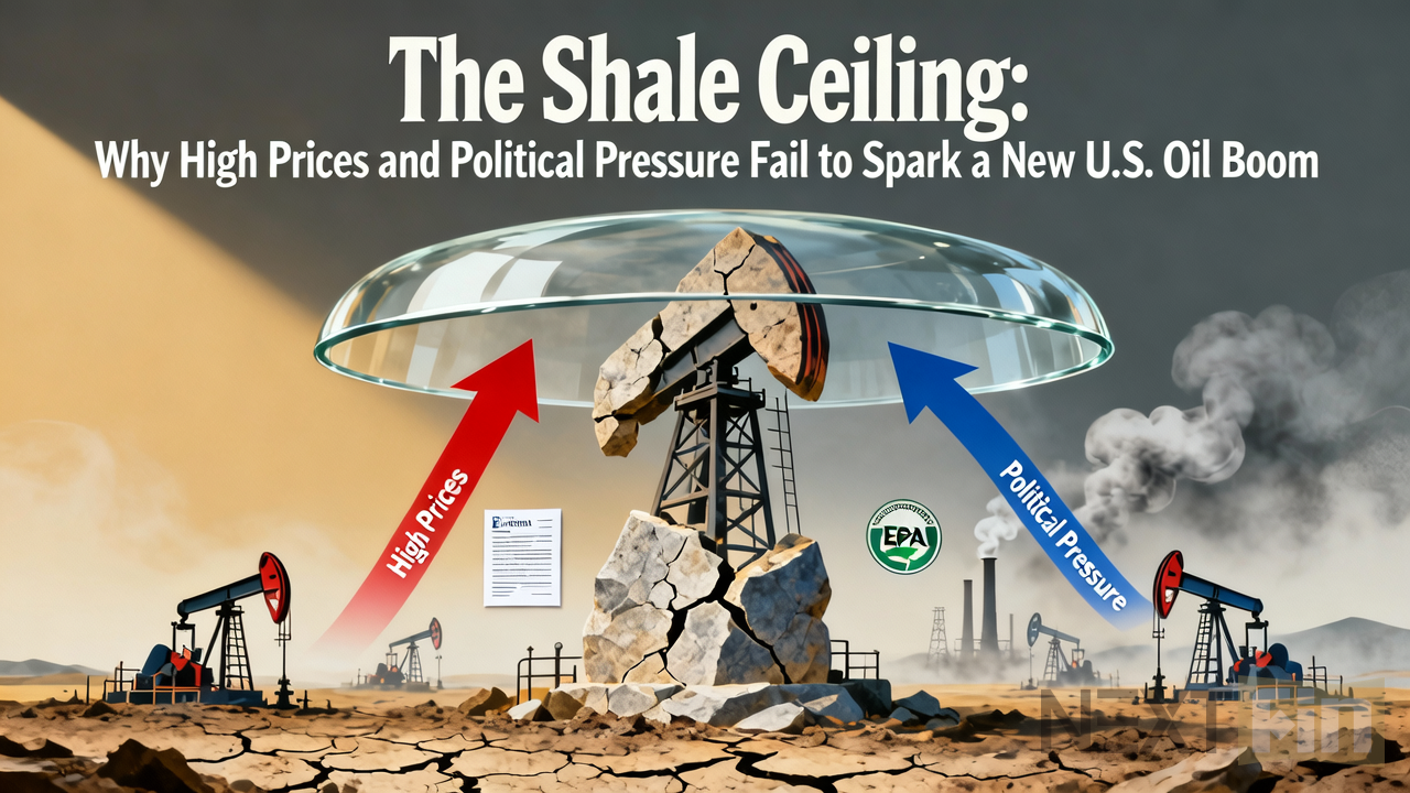 The Shale Ceiling: Why High Prices and Political Pressure Fail to Spark a New U.S. Oil Boom
