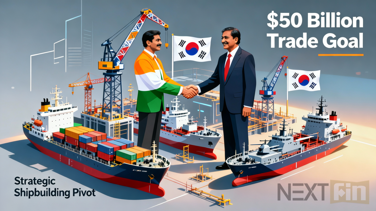 India and South Korea Target $50 Billion Trade Goal with Strategic Shipbuilding Pivot