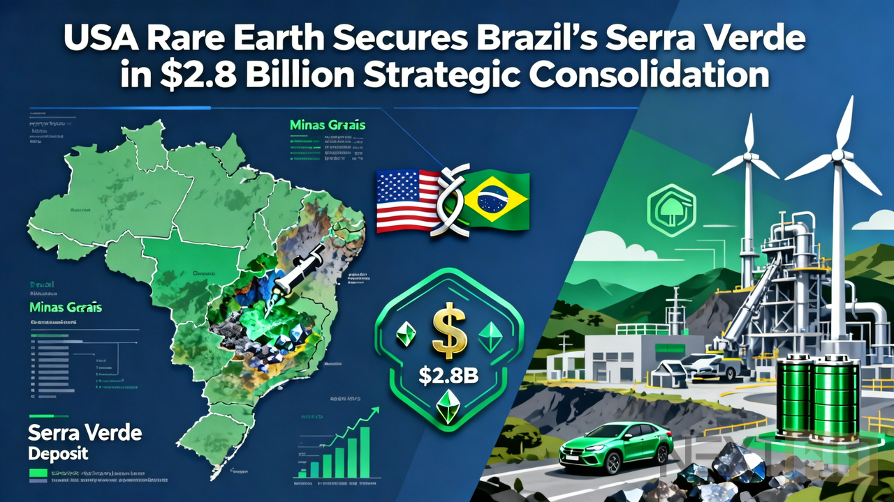 USA Rare Earth Secures Brazil’s Serra Verde in $2.8 Billion Strategic Consolidation