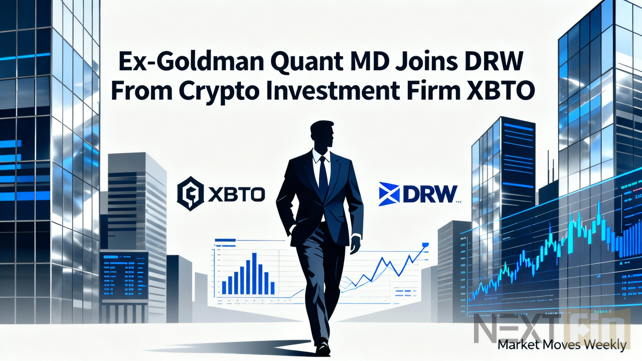 Ex-Goldman Quant MD Joins DRW From Crypto Investment Firm XBTO