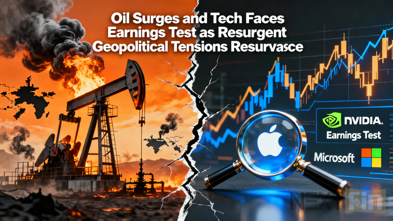 Oil Surges and Tech Faces Earnings Test as Geopolitical Tensions Resurface