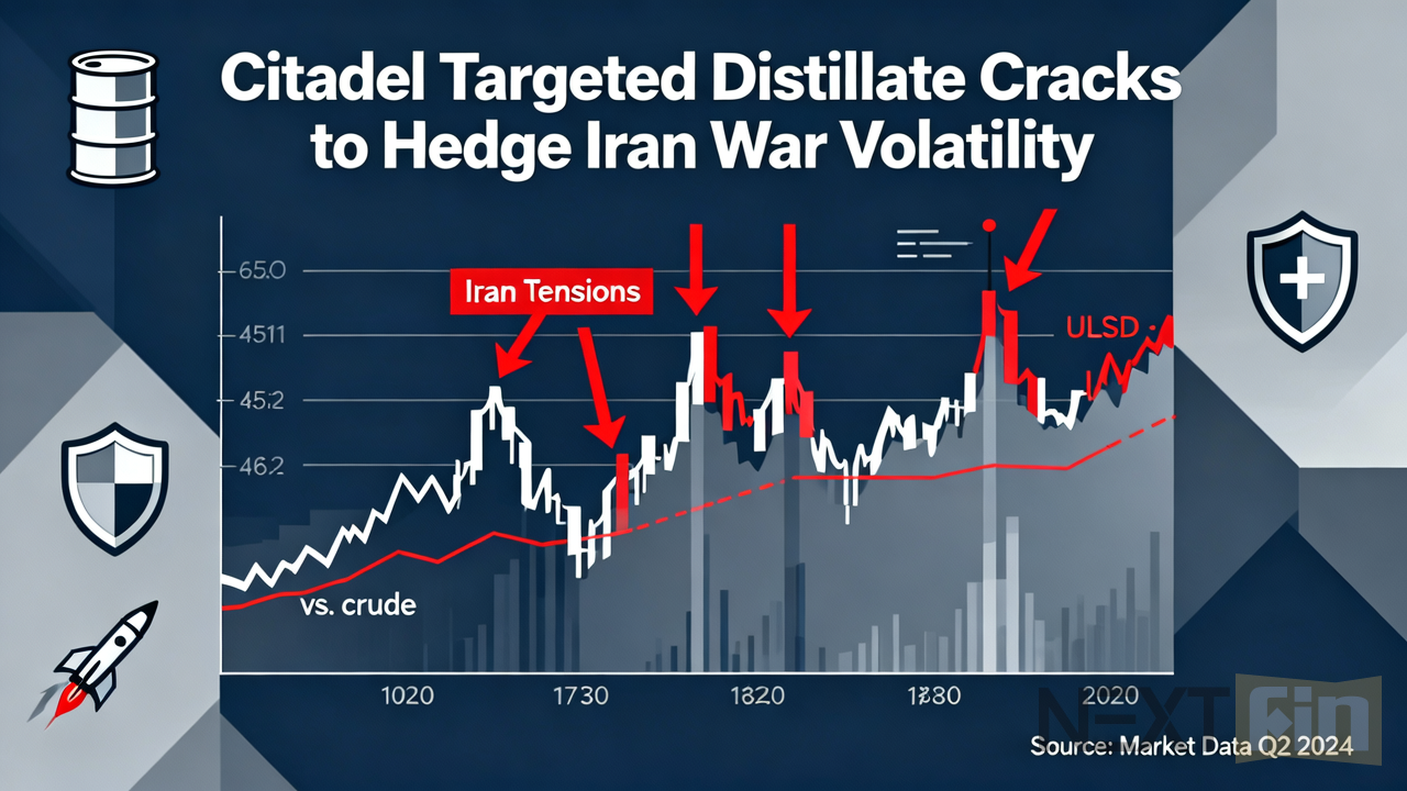 Citadel Targeted Distillate Cracks to Hedge Iran War Volatility