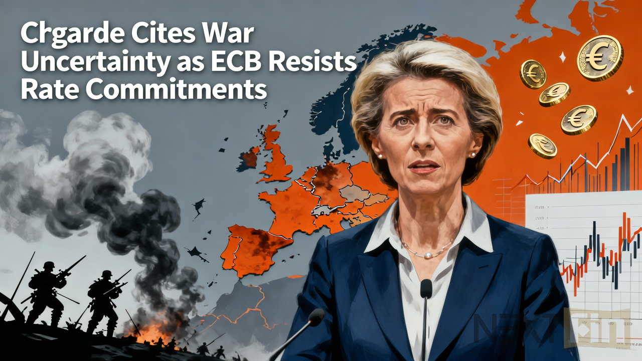 Lagarde Cites War Uncertainty as ECB Resists Rate Commitments