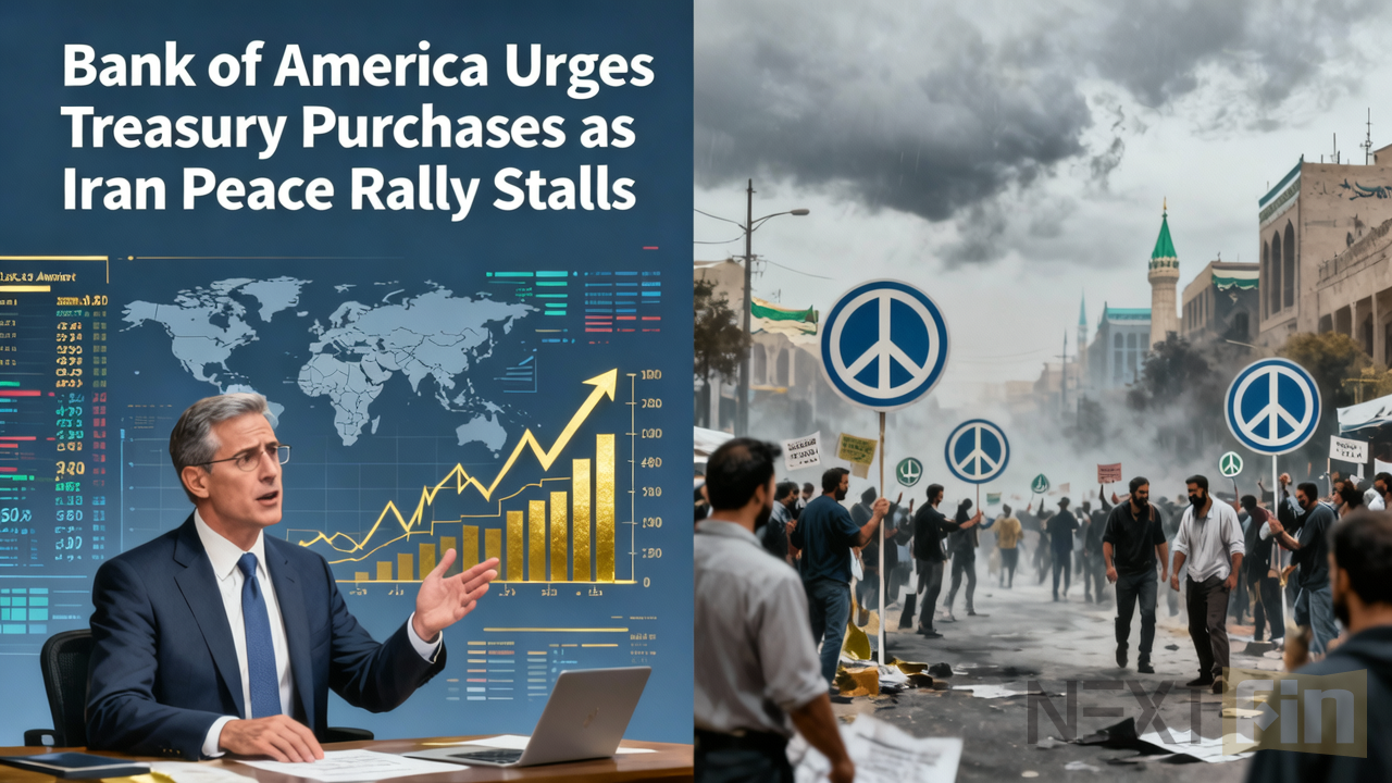 Bank of America Urges Treasury Purchases as Iran Peace Rally Stalls