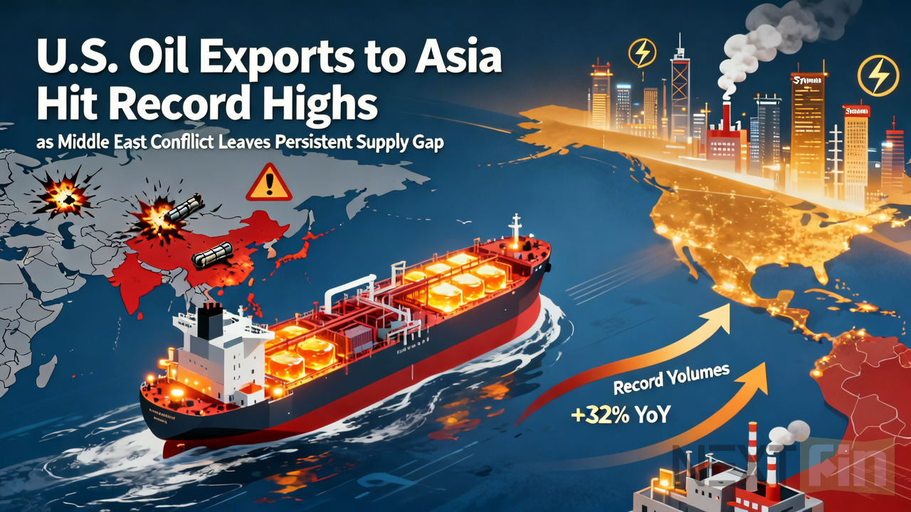 U.S. Oil Exports to Asia Hit Record Highs as Middle East Conflict Leaves Persistent Supply Gap