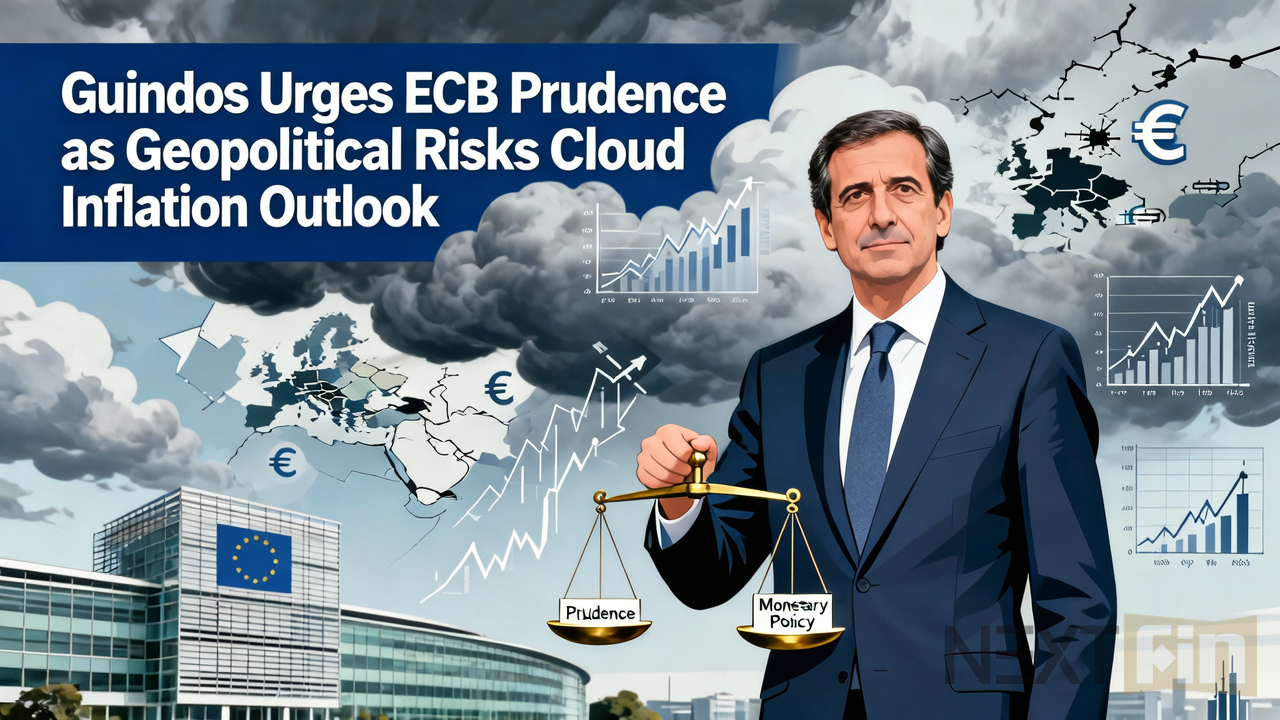 Guindos Urges ECB Prudence as Geopolitical Risks Cloud Inflation Outlook