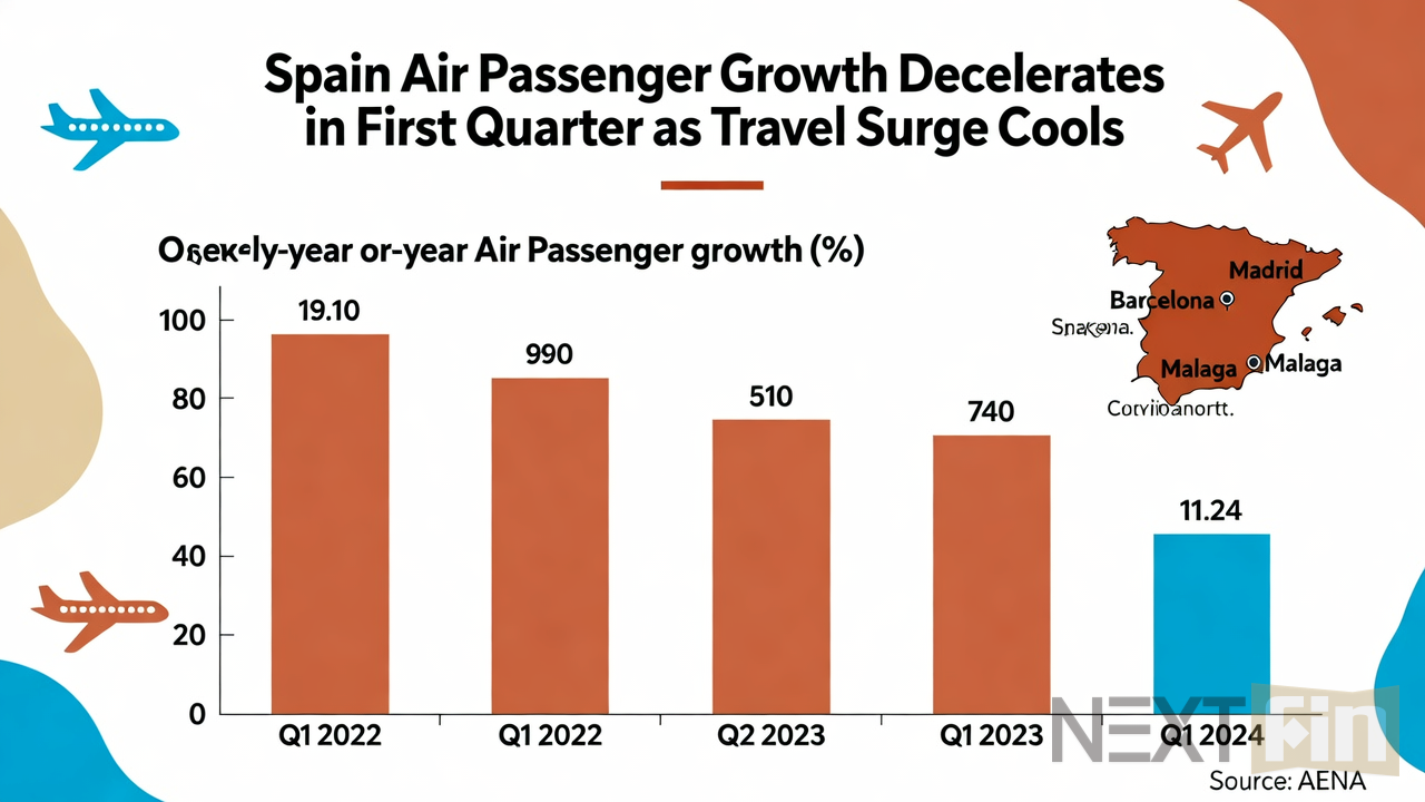 Spain Air Passenger Growth Decelerates in First Quarter as Travel Surge Cools