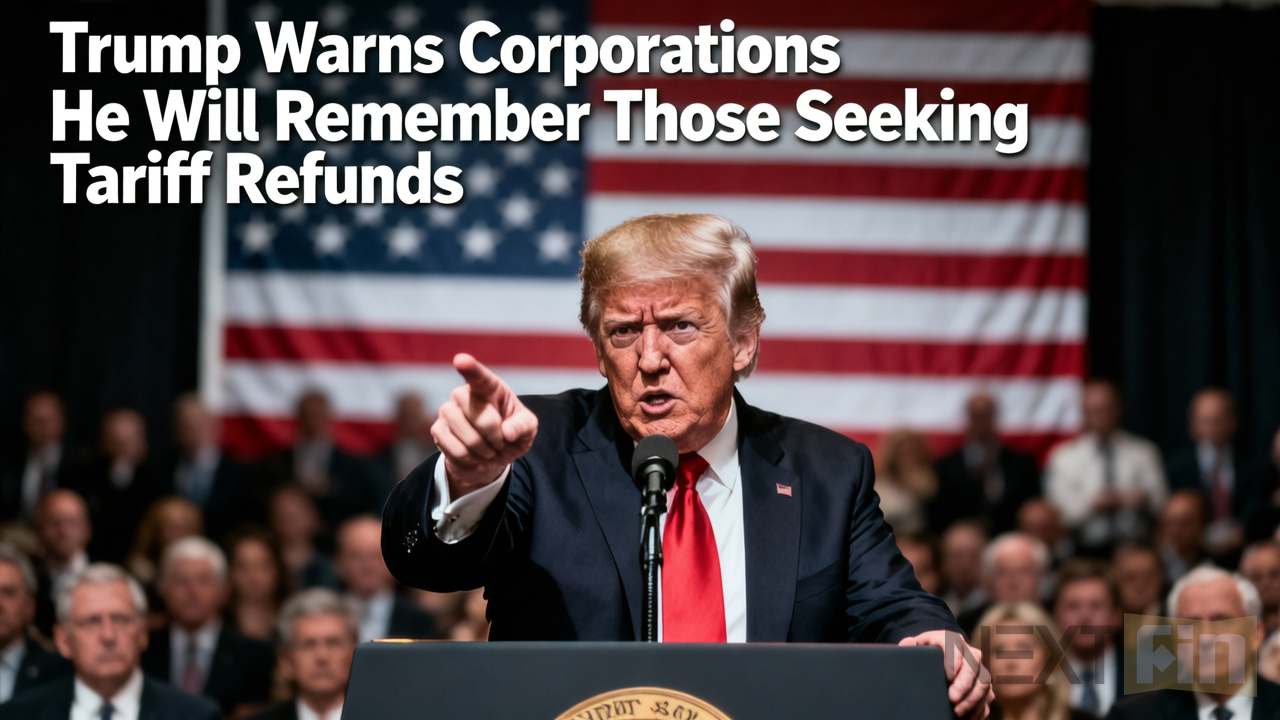 Trump Warns Corporations He Will Remember Those Seeking Tariff Refunds