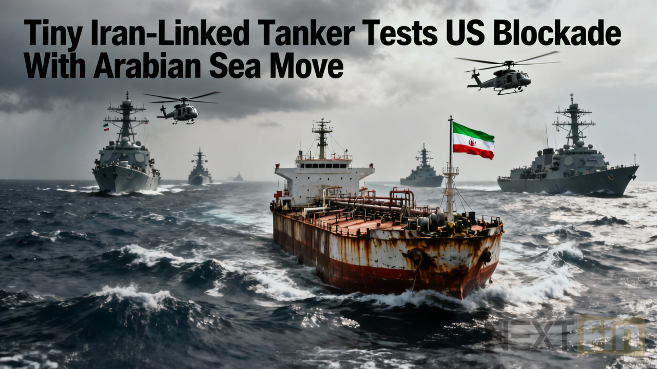 Tiny Iran-Linked Tanker Tests US Blockade With Arabian Sea Move