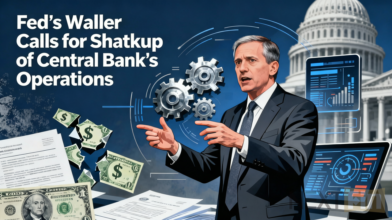 Fed’s Waller Calls for Shakeup of Central Bank’s Operations