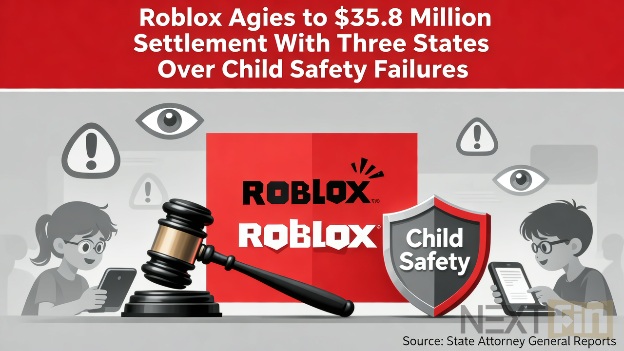 Roblox Agrees to $35.8 Million Settlement With Three States Over Child Safety Failures