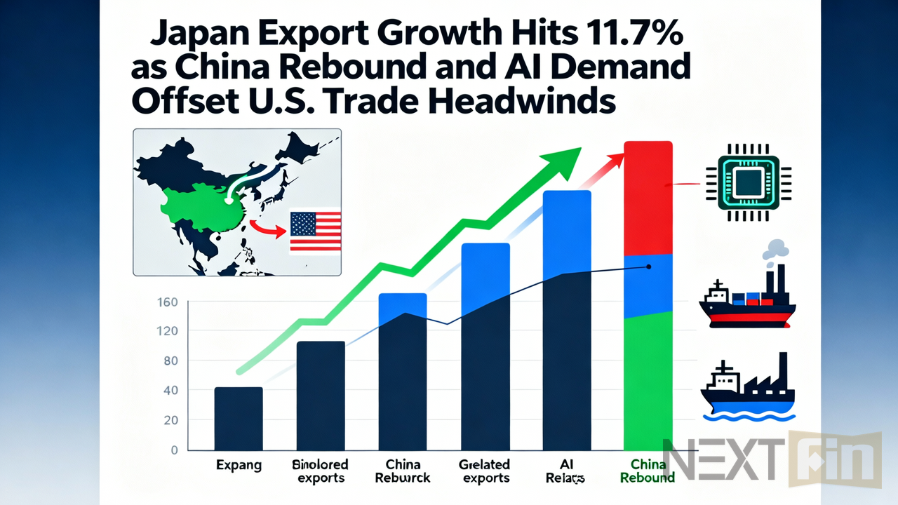 Japan Export Growth Hits 11.7% as China Rebound and AI Demand Offset U.S. Trade Headwinds