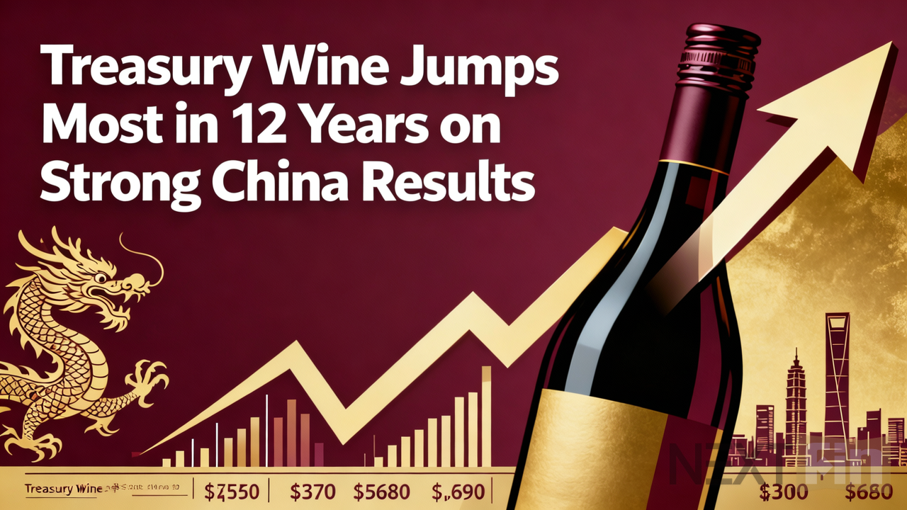 Treasury Wine Jumps Most in 12 Years on Strong China Results