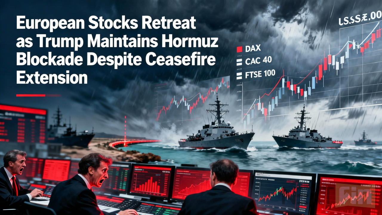 European Stocks Retreat as Trump Maintains Hormuz Blockade Despite Ceasefire Extension