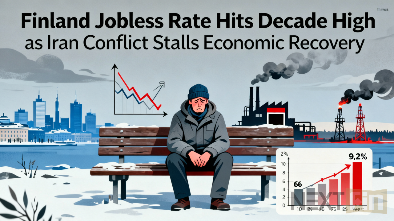 Finland Jobless Rate Hits Decade High as Iran Conflict Stalls Economic Recovery