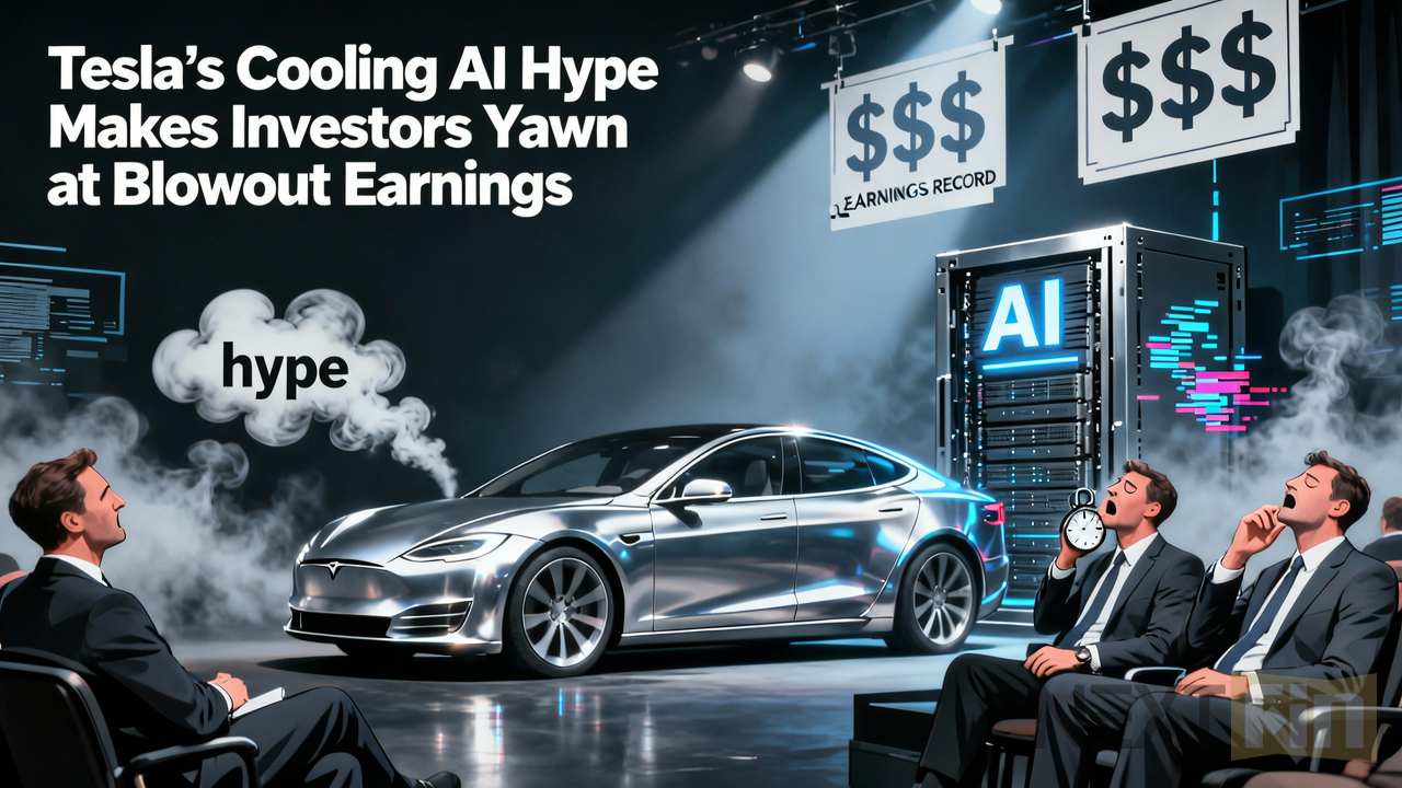 Tesla’s Cooling AI Hype Makes Investors Yawn at Blowout Earnings