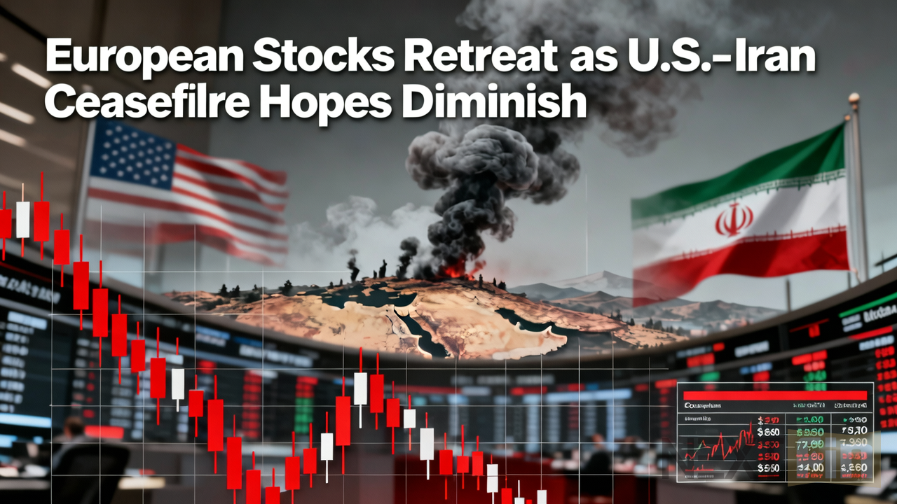 European Stocks Retreat as U.S.-Iran Ceasefire Hopes Diminish