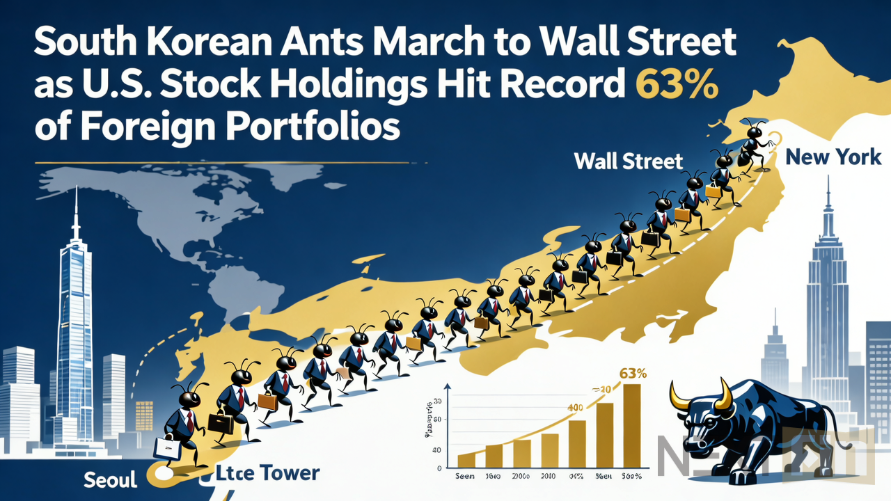 South Korean Ants March to Wall Street as U.S. Stock Holdings Hit Record 63% of Foreign Portfolios