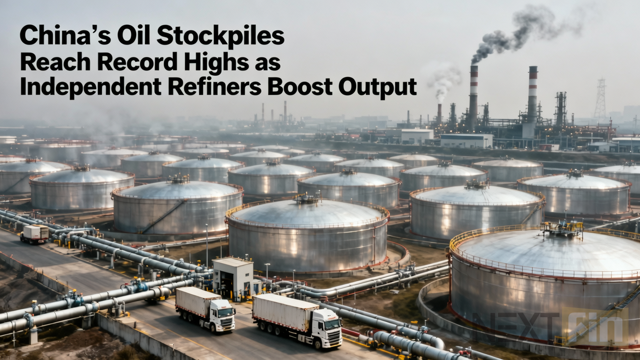 China’s Oil Stockpiles Reach Record Highs as Independent Refiners Boost Output