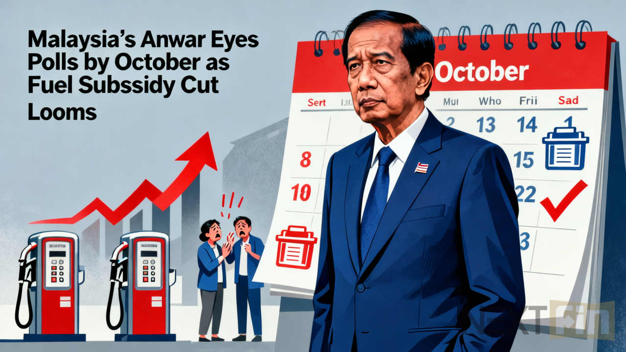 Malaysia’s Anwar Eyes Polls by October as Fuel Subsidy Cut Looms