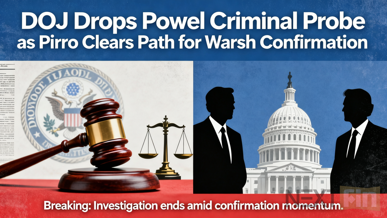 DOJ Drops Powell Criminal Probe as Pirro Clears Path for Warsh Confirmation