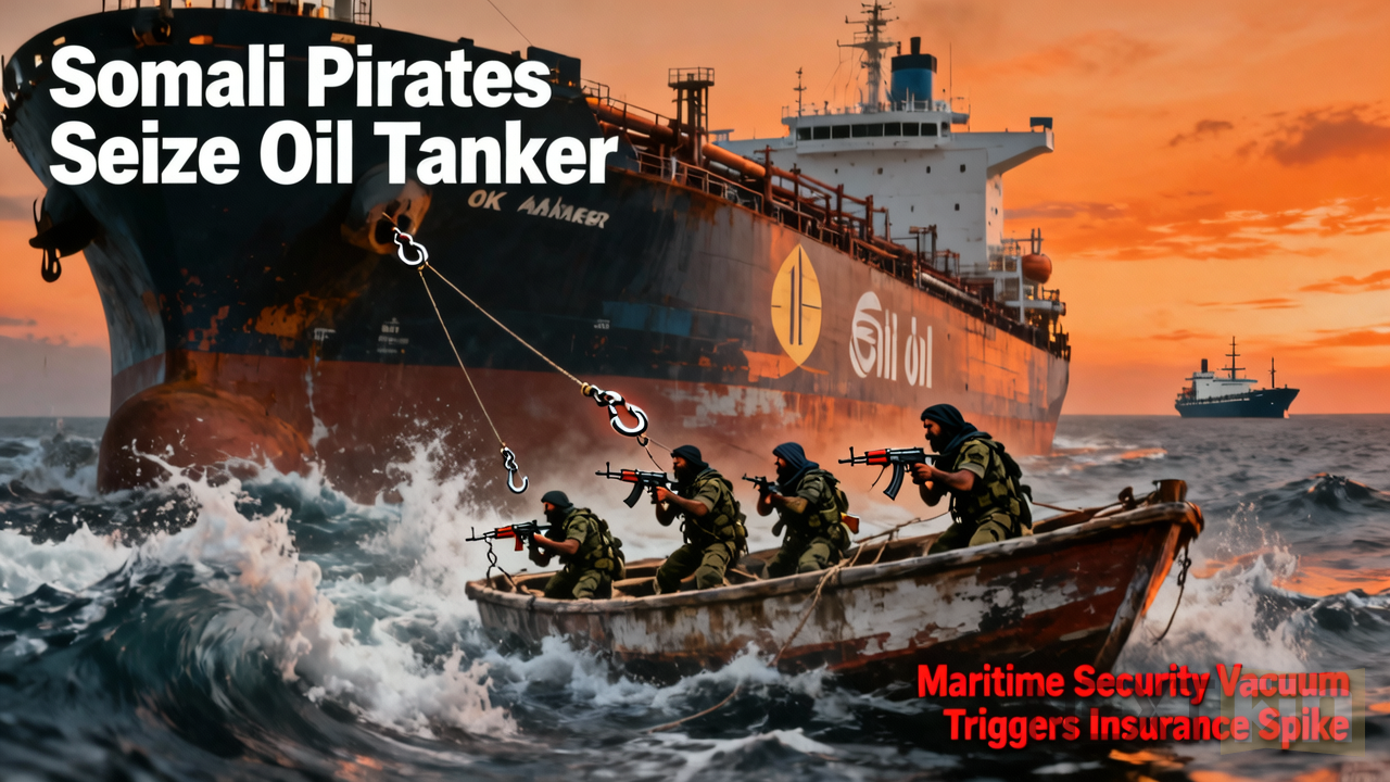 Somali Pirates Seize Oil Tanker as Maritime Security Vacuum Triggers Insurance Spike