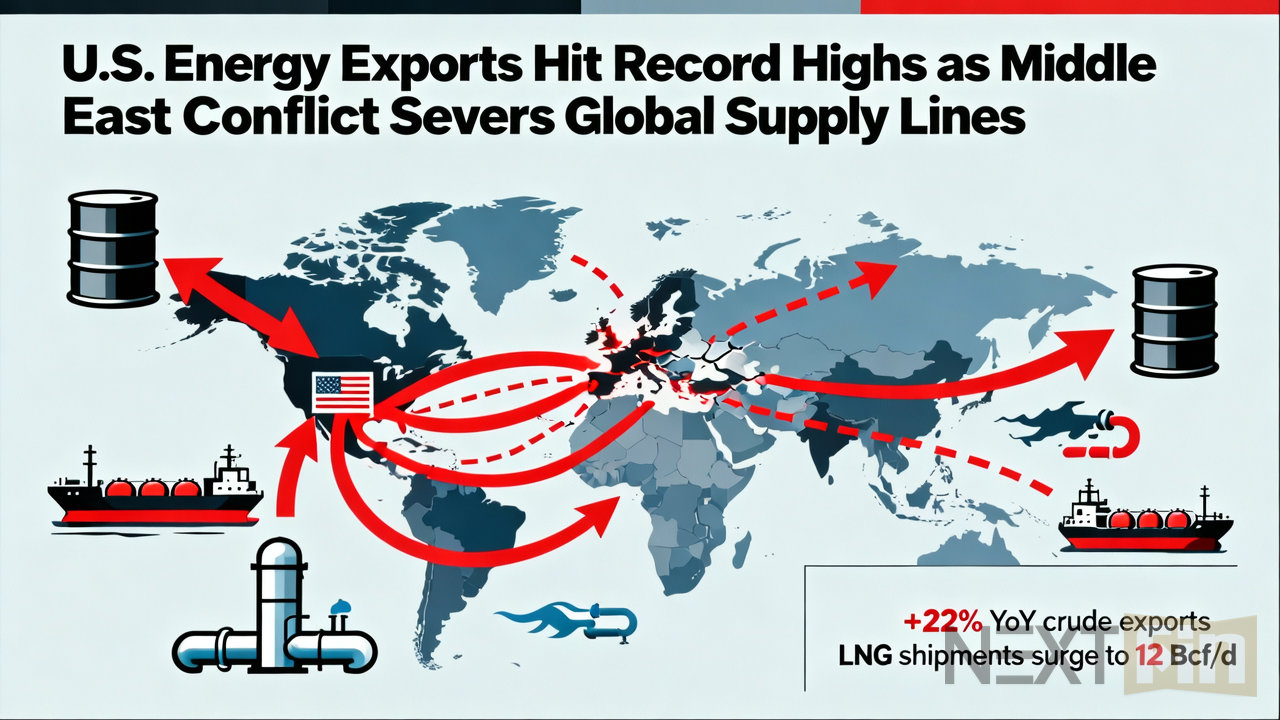 U.S. Energy Exports Hit Record Highs as Middle East Conflict Severs Global Supply Lines