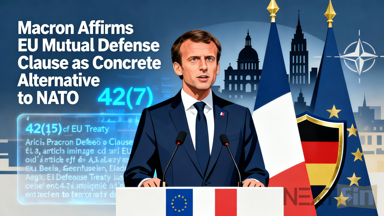 Macron Affirms EU Mutual Defense Clause as Concrete Alternative to NATO