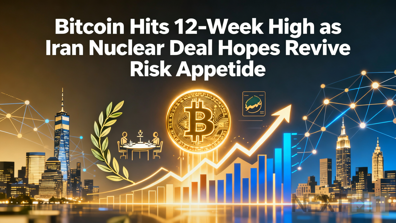 Bitcoin Hits 12-Week High as Iran Nuclear Deal Hopes Revive Risk Appetite