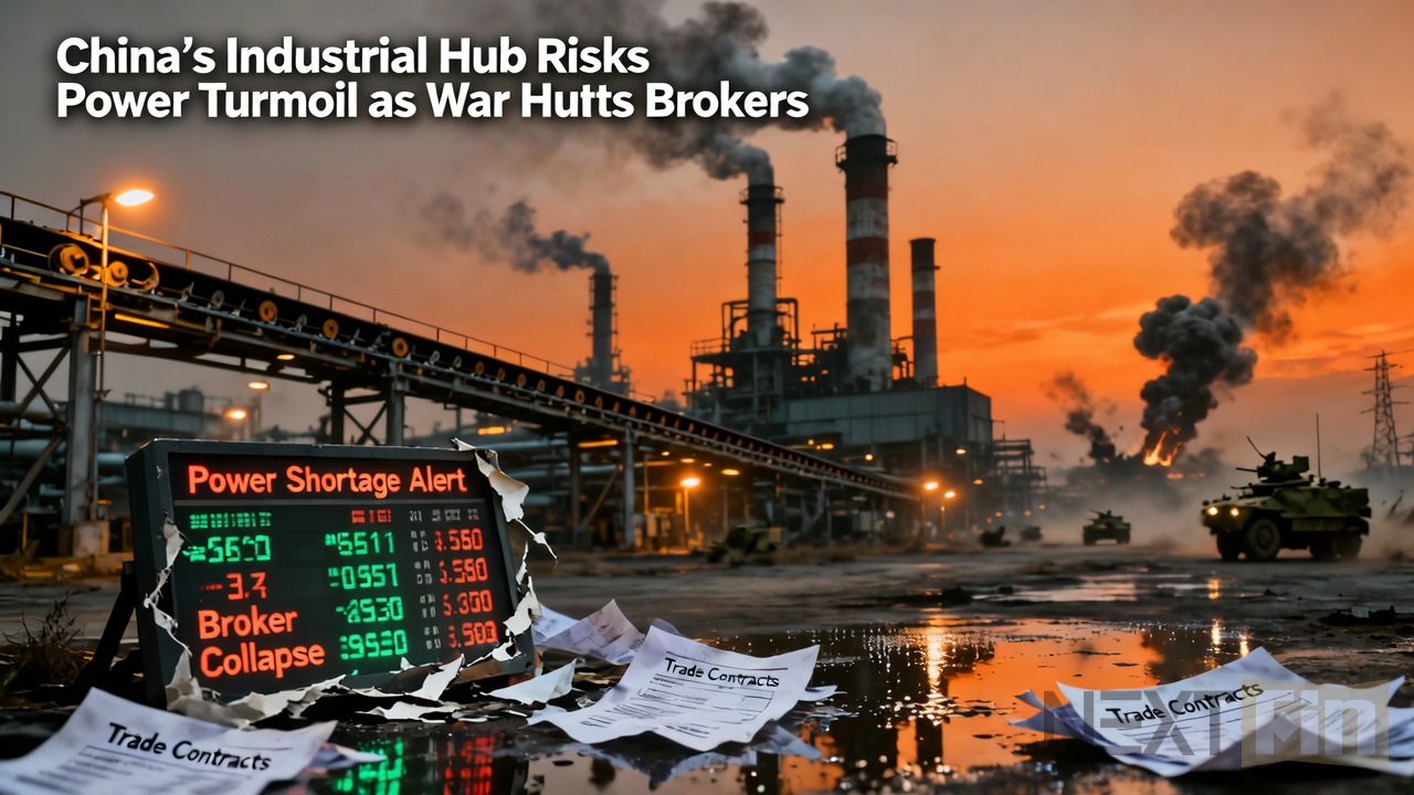 China’s Industrial Hub Risks Power Turmoil as War Hurts Brokers