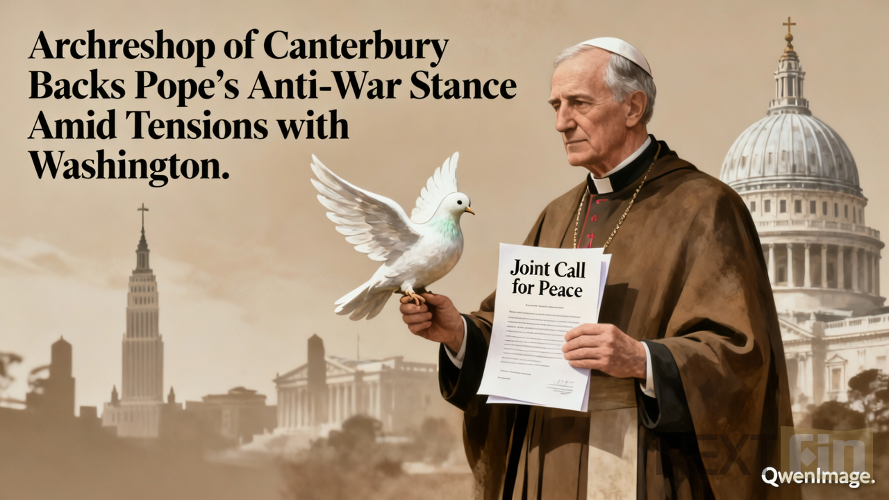 Archbishop of Canterbury Backs Pope’s Anti-War Stance Amid Tensions with Washington