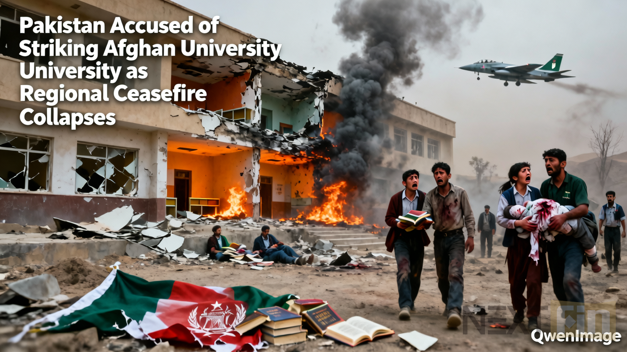Pakistan Accused of Striking Afghan University as Regional Ceasefire Collapses