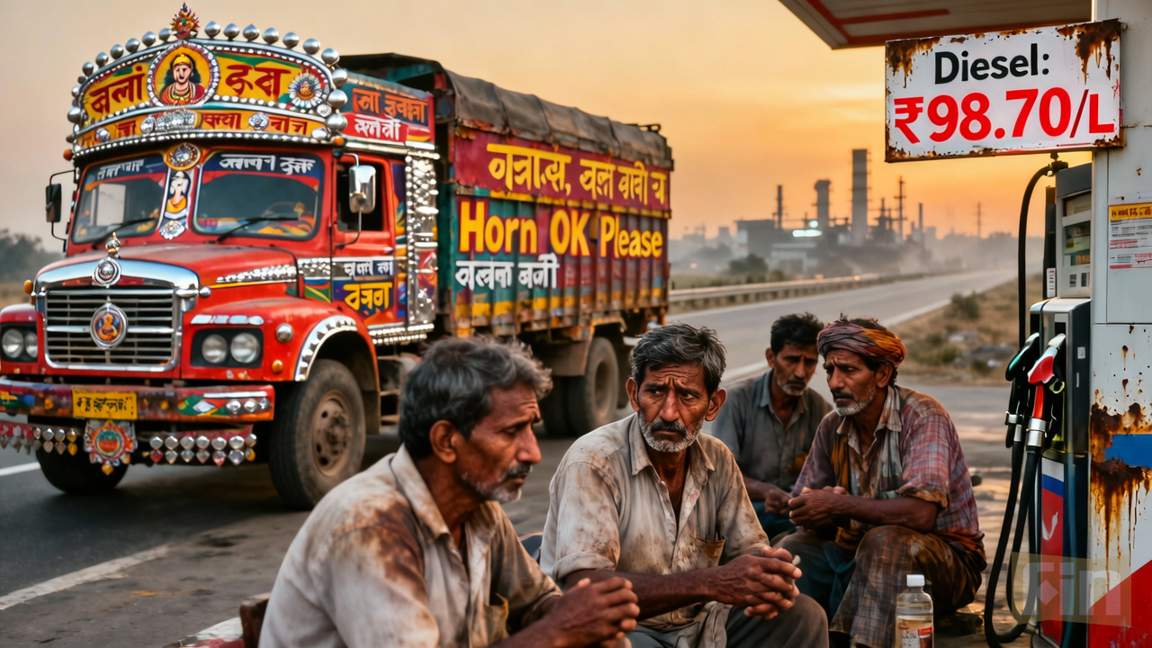 Indian Truckers Brace for Diesel Shock as Global Crude Surpasses $100