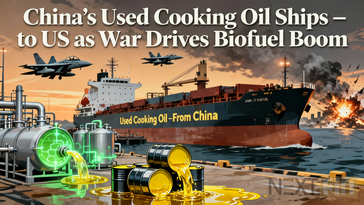 China’s Used Cooking Oil Ships to US as War Drives Biofuel Boom
