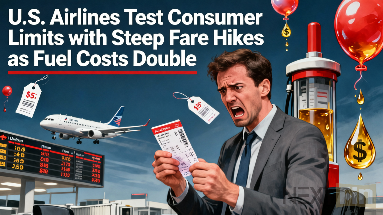 U.S. Airlines Test Consumer Limits with Steep Fare Hikes as Fuel Costs Double