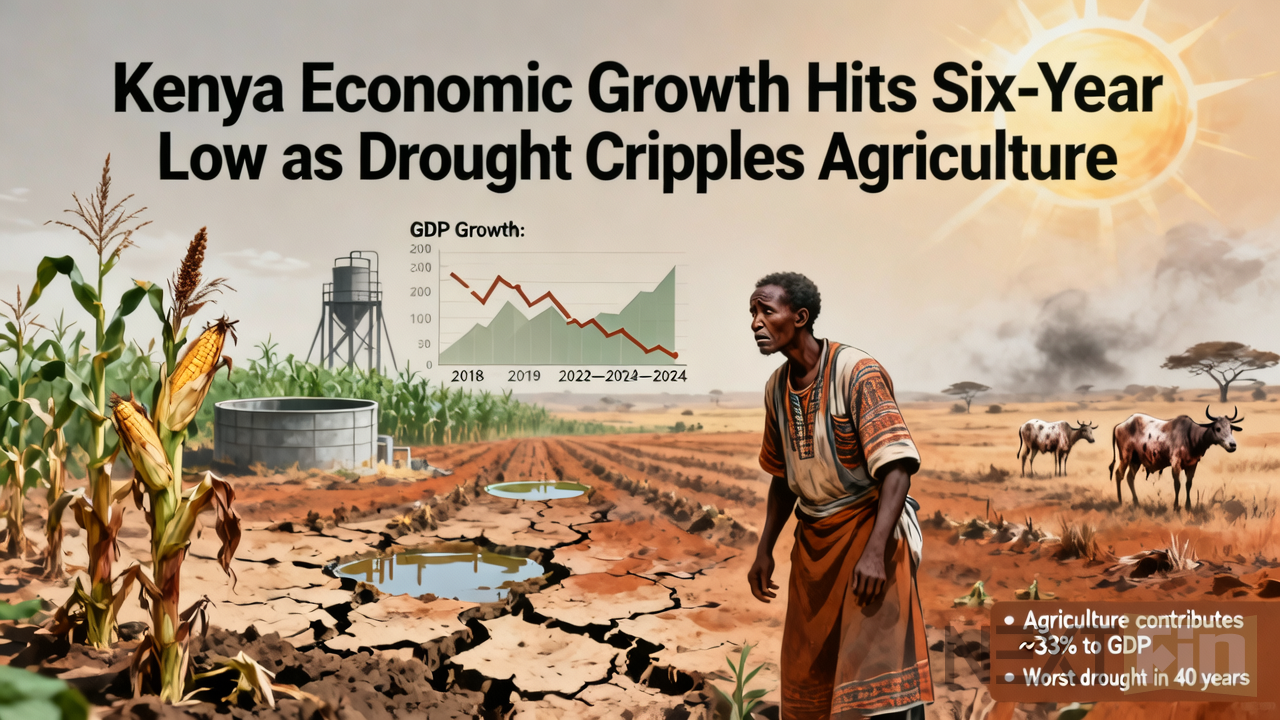 Kenya Economic Growth Hits Six-Year Low as Drought Cripples Agriculture