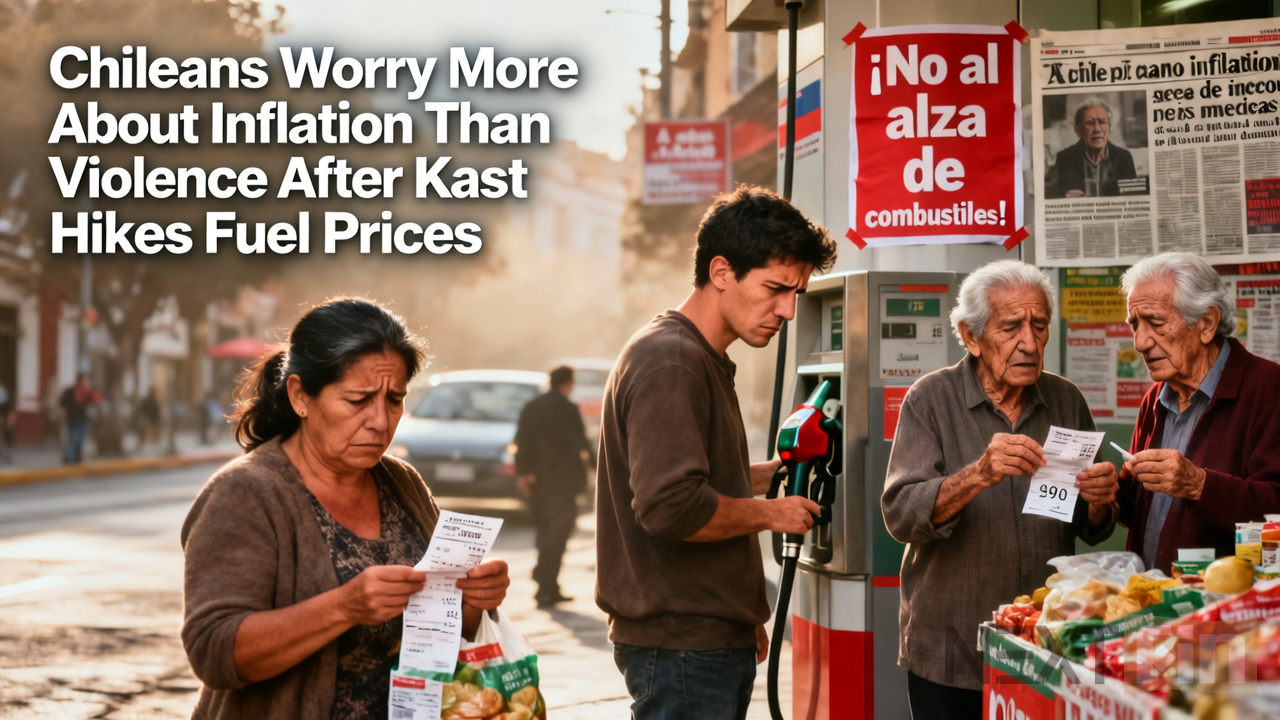 Chileans Worry More About Inflation Than Violence After Kast Hikes Fuel Prices