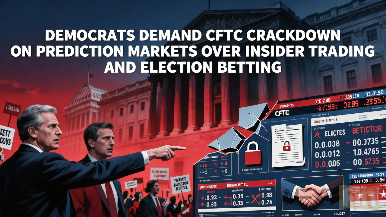 Democrats Demand CFTC Crackdown on Prediction Markets Over Insider Trading and Election Betting