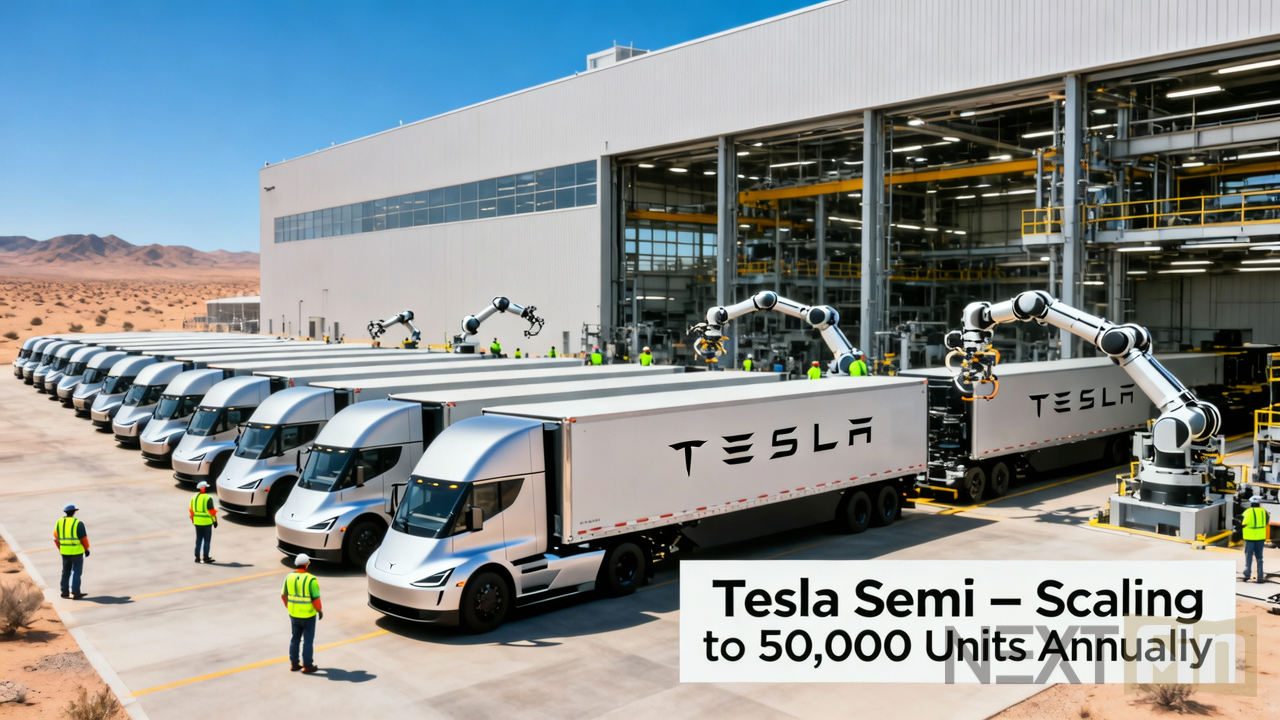 Tesla Scales Semi Production in Nevada to Target 50,000 Trucks Annually