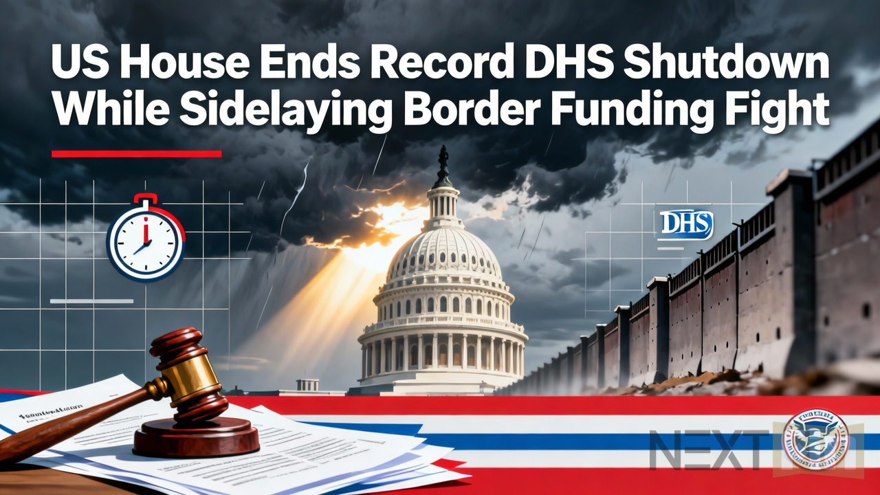 US House Ends Record DHS Shutdown While Sidelining Border Funding Fight