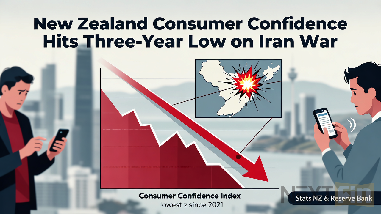 New Zealand Consumer Confidence Hits Three-Year Low on Iran War
