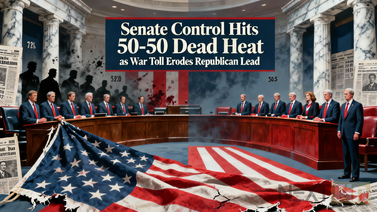 Senate Control Hits 50-50 Dead Heat as War Toll Erodes Republican Lead