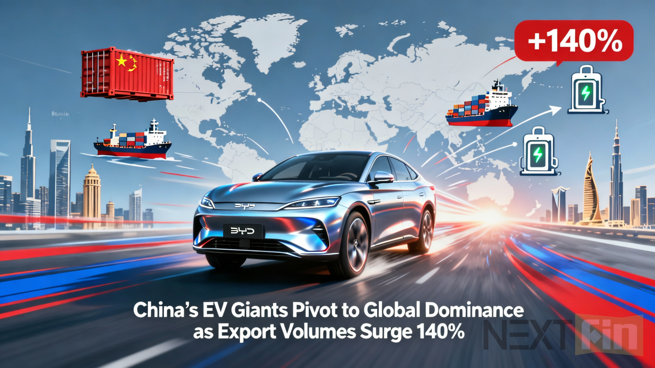 China’s EV Giants Pivot to Global Dominance as Export Volumes Surge 140%