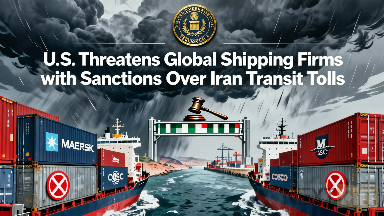U.S. Threatens Global Shipping Firms with Sanctions Over Iran Transit Tolls