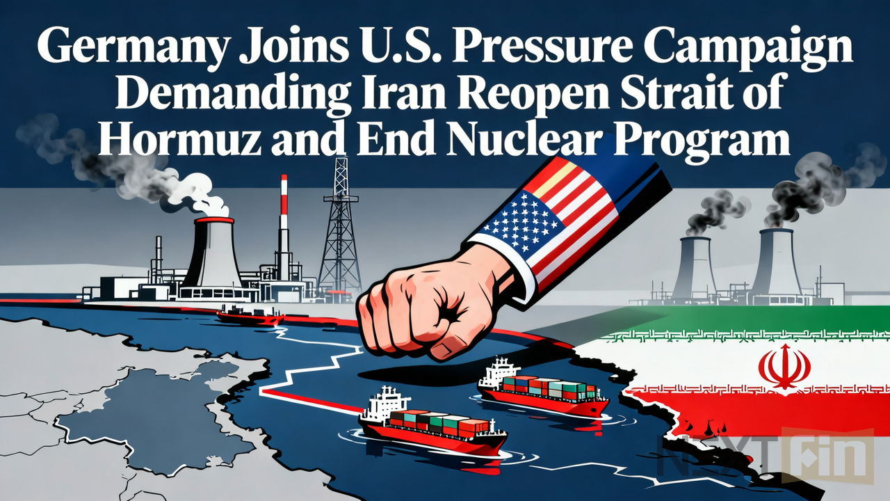 Germany Joins U.S. Pressure Campaign Demanding Iran Reopen Strait of Hormuz and End Nuclear Program