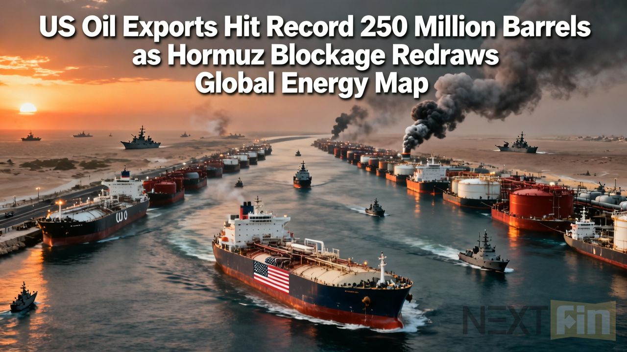 US Oil Exports Hit Record 250 Million Barrels as Hormuz Blockade Redraws Global Energy Map
