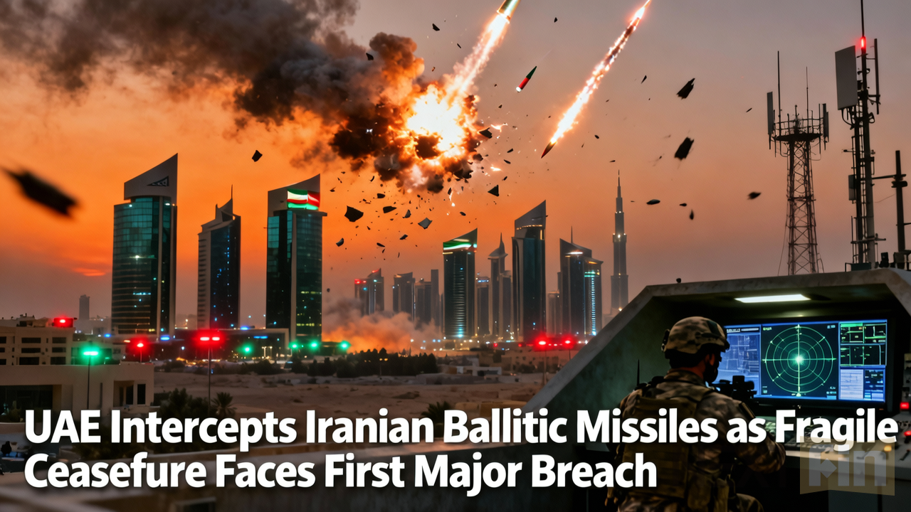 UAE Intercepts Iranian Missiles as Fragile Ceasefire Faces First Major Breach