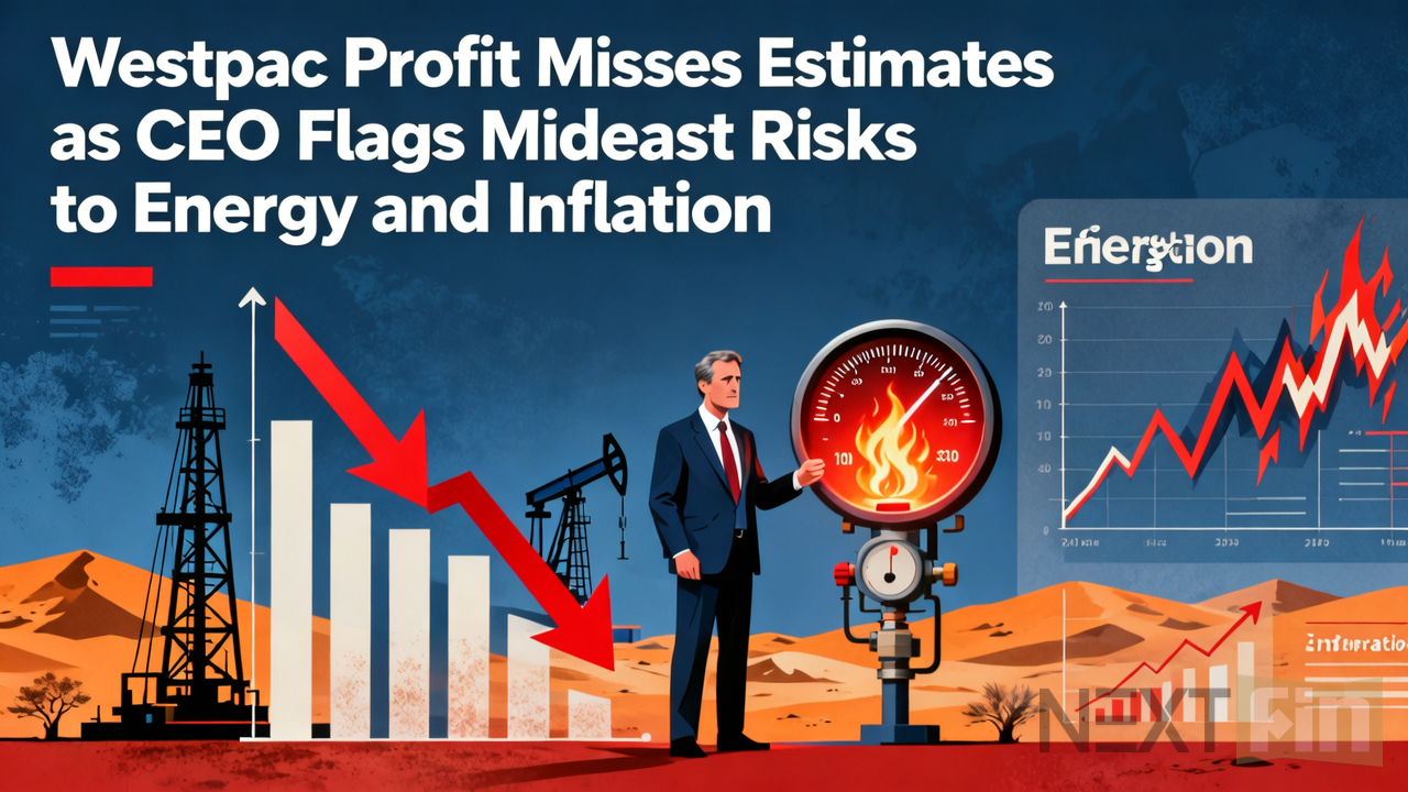 Westpac Profit Misses Estimates as CEO Flags Mideast Risks to Energy and Inflation