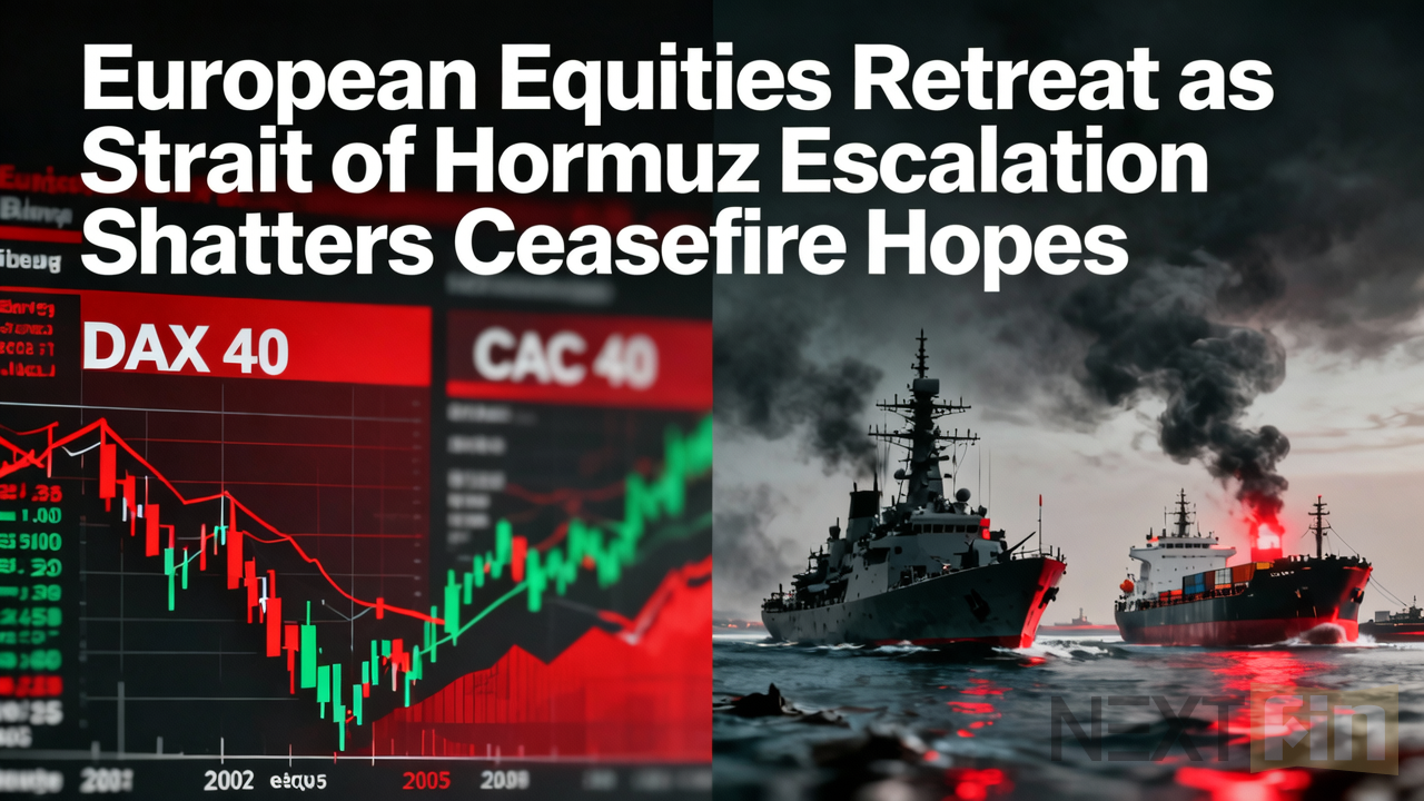 European Equities Retreat as Strait of Hormuz Escalation Shatters Ceasefire Hopes