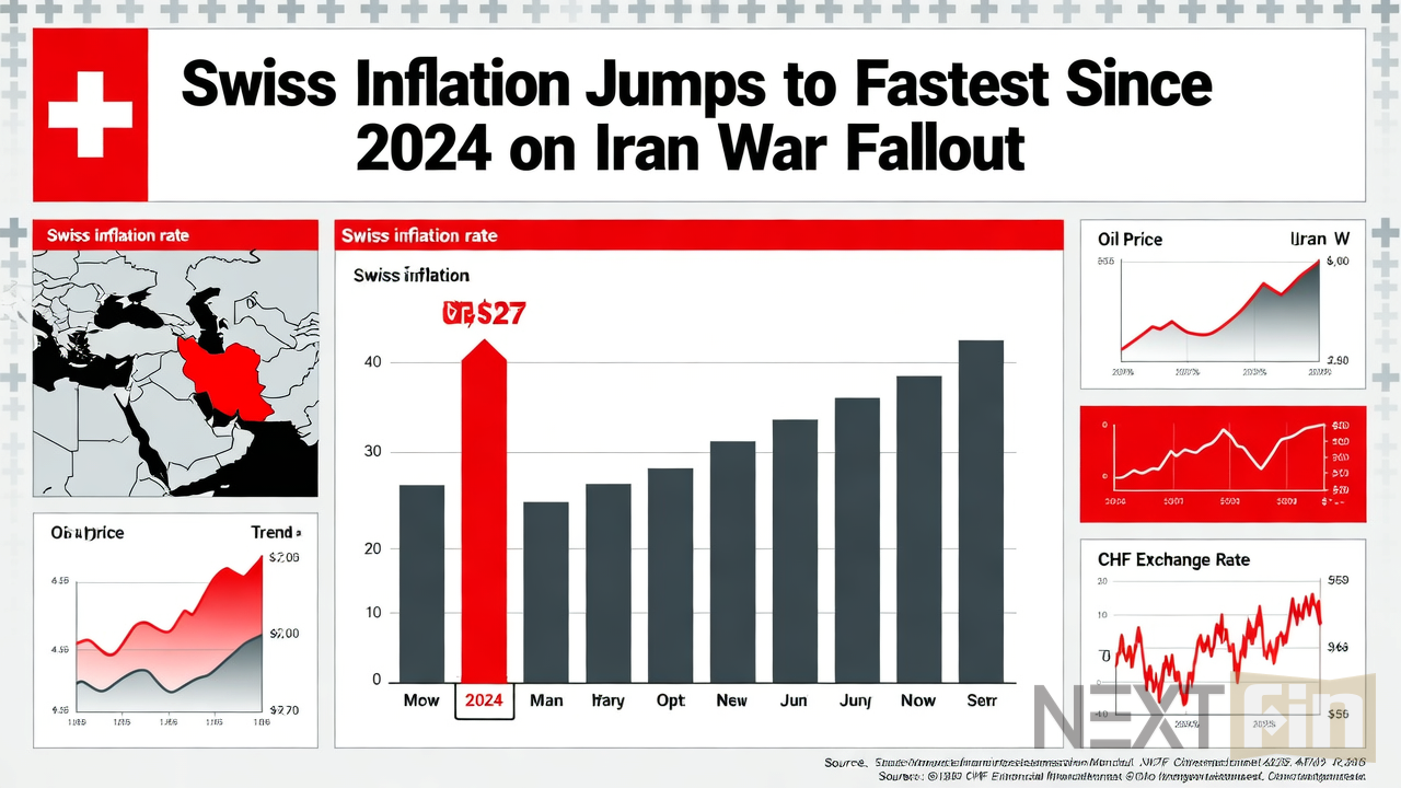 Swiss Inflation Jumps to Fastest Since 2024 on Iran War Fallout